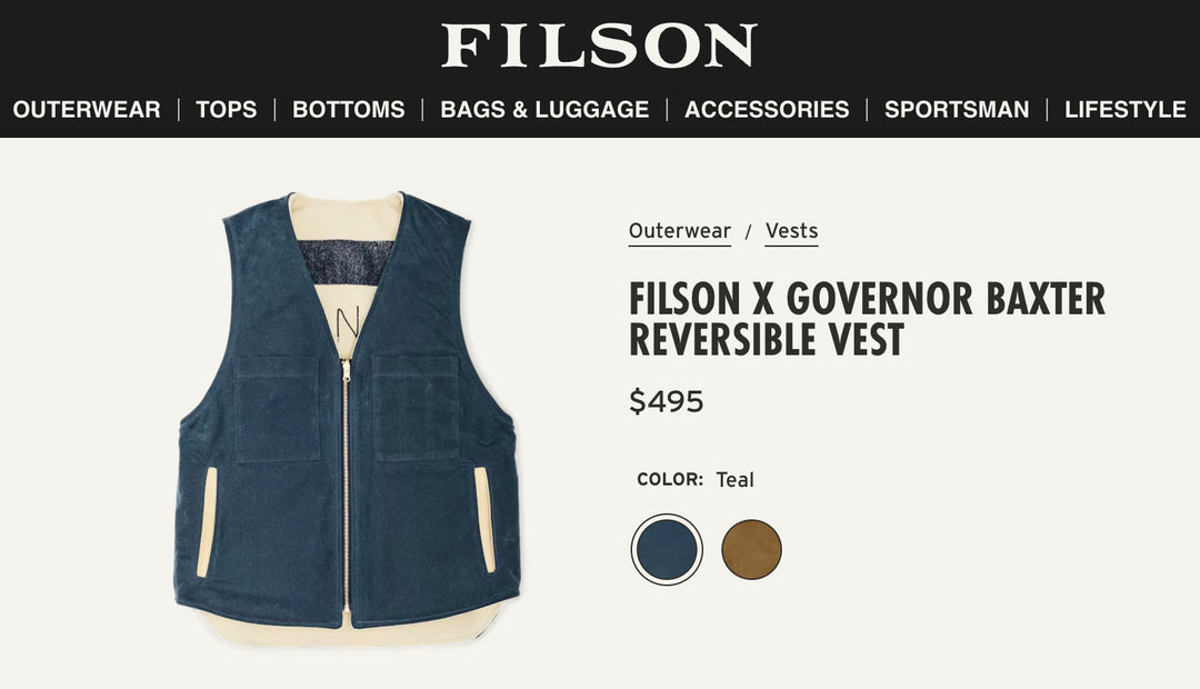 Filson Collaborates With Governor Baxter For Second Straight Year